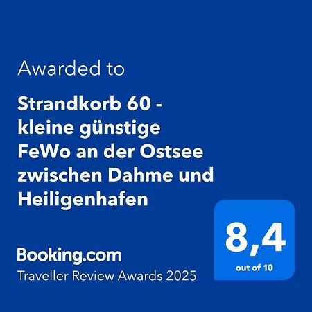 Strandkorb 60 - Kleine Guenstige Fewo An Der Ostsee Zwischen Dahme Und Heiligenhafen Heringsdorf  Εξωτερικό φωτογραφία